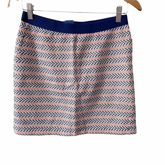 GAP Factory Striped Geometric Print Pencil Skirt Women's Size 0R Exposed Zipper - Picture 1 of 8